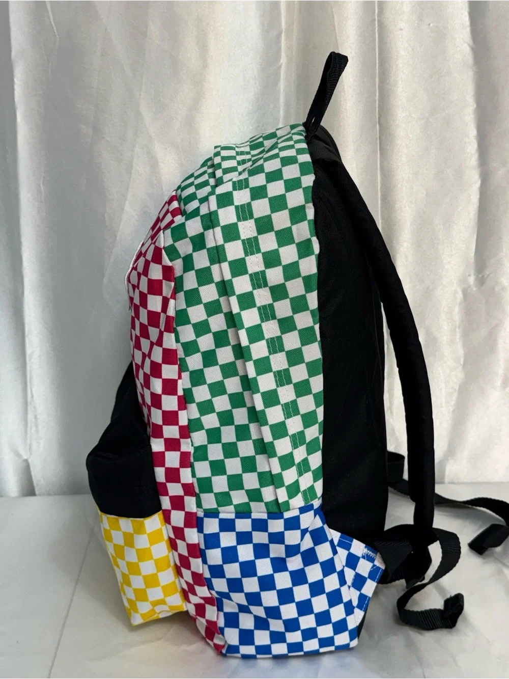 Vans Realm “Off the Wall” Checkered Blue Green Red Yellow with Black Accents